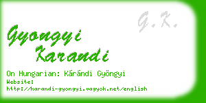 gyongyi karandi business card